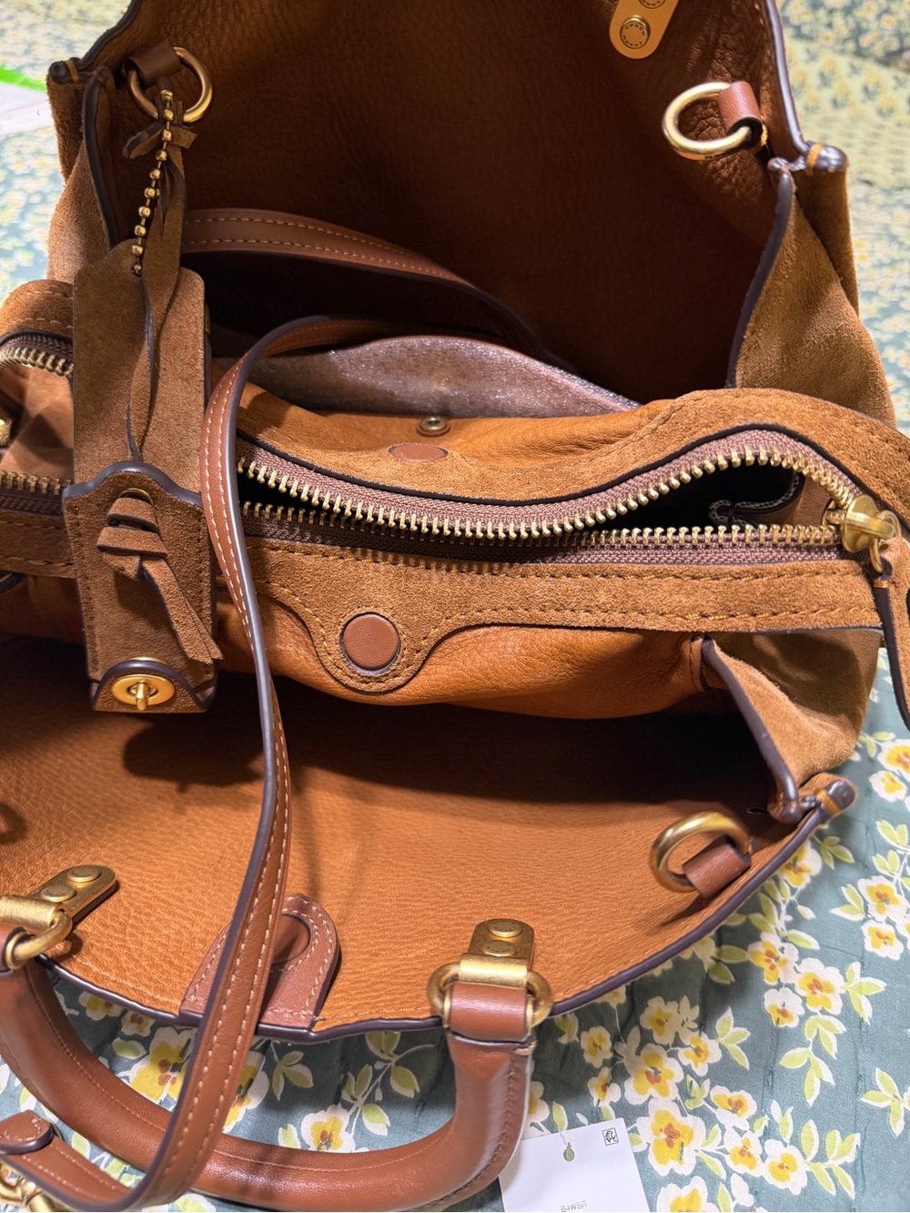 Coach Suede Rogue 31 Shoulder Bag in Rich Brown with Gold Hardware - Picture 6 of 9
